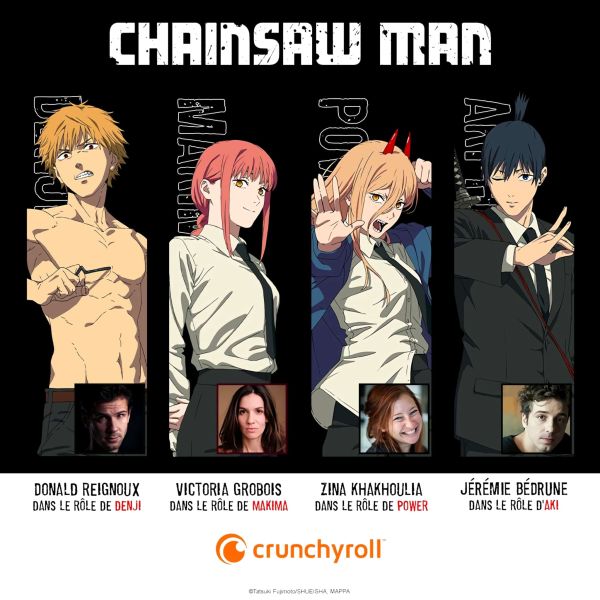 Annonce de la date de sortie du VF pour l'anime Chainsaw Man sur Crunchyroll