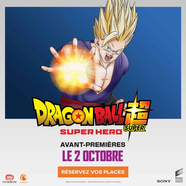 Annonce de la date de sortie en France des seances avant-première pour le film Dragon Ball Super : SUPER HERO